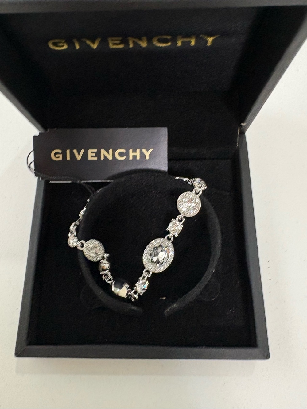 Givenchy Silver Crystal Link Bracelet - Picture 5 of 12